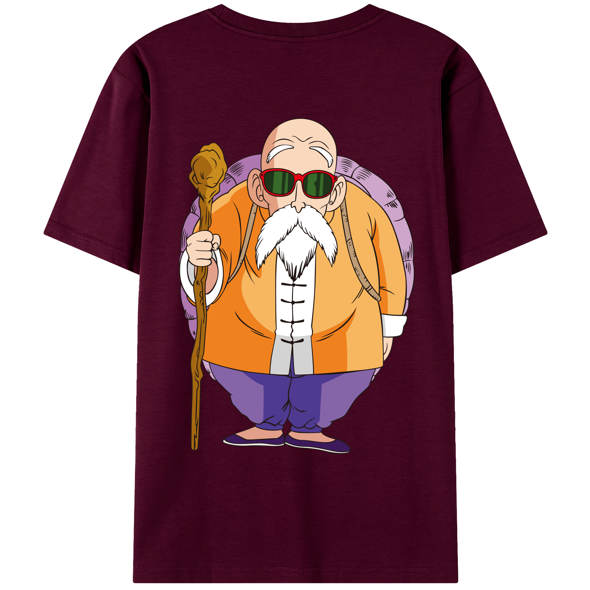 （画像用） ドラゴンボール 亀仙人（かめせんにん） DRAGON BALL Master Roshi Kame Sennin レディース半袖Tシャツ(バックプリント)